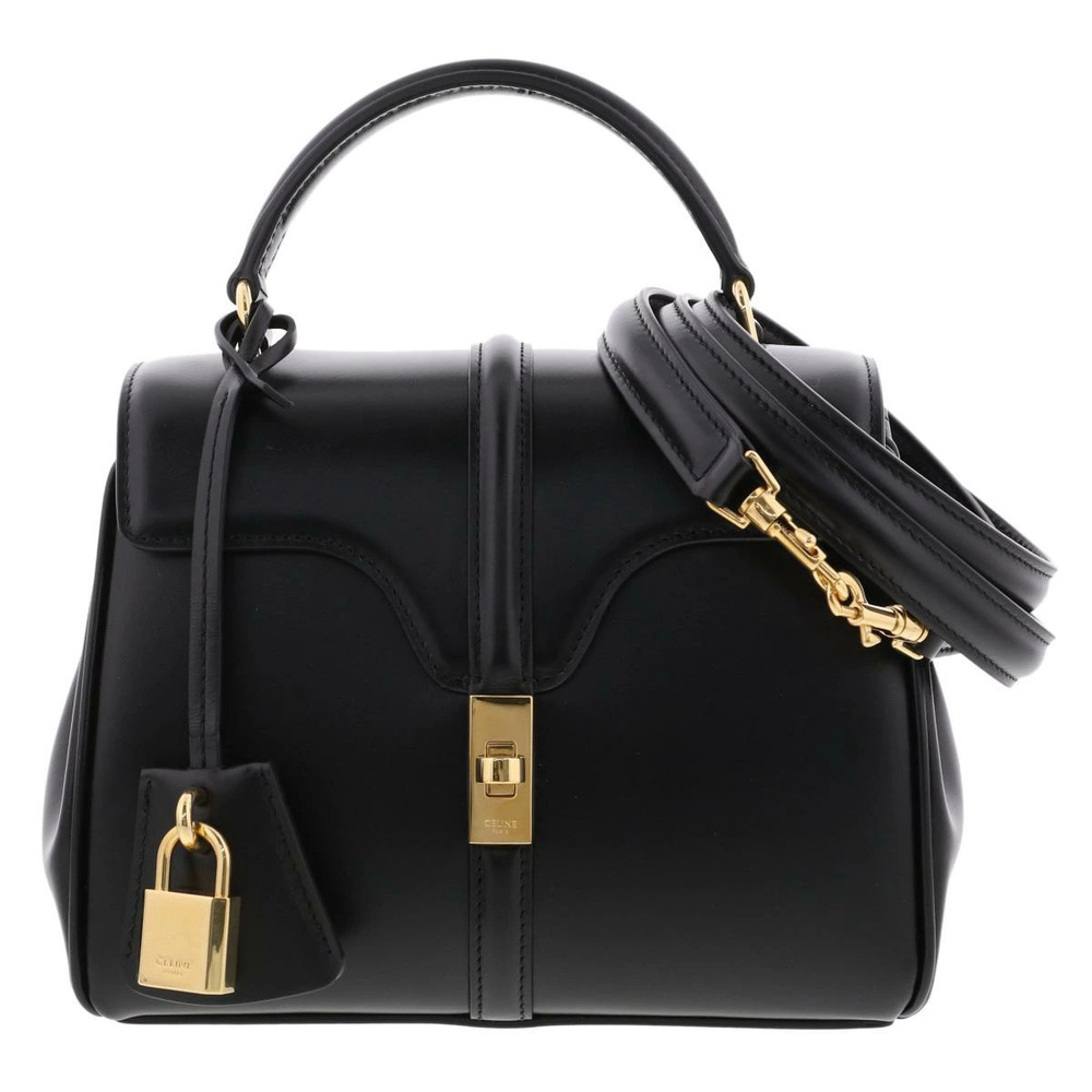 CELINE Seize Bag Handbag Black Calfskin - Picture 1 of 6